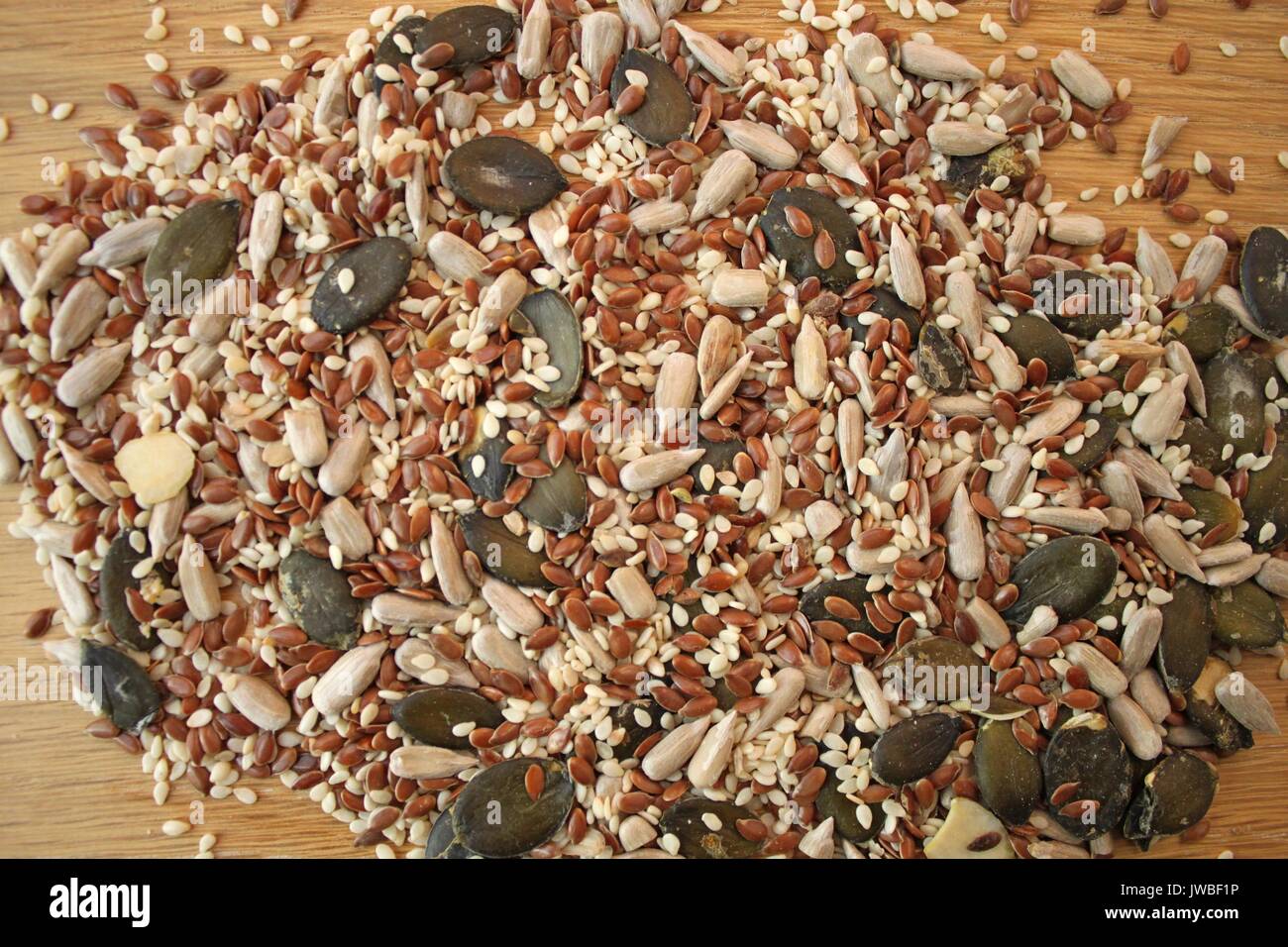 Mix of different seeds - sunflower, pumpkin, sesame and flax, healthy ...