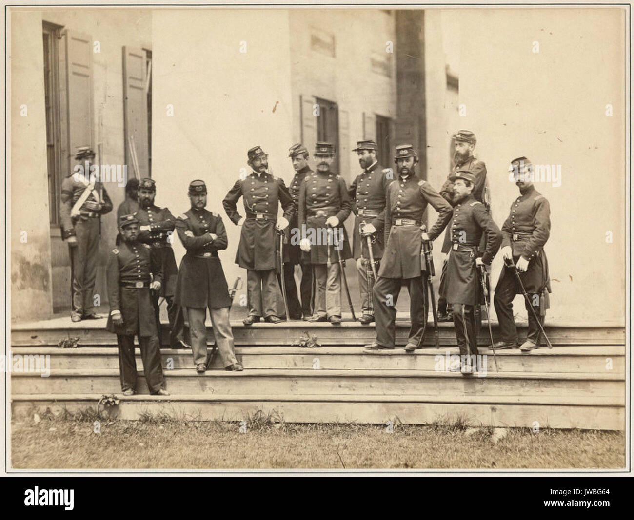 Field and Staff, 8th N.Y. State Militia, Arlington House, Virginia ...