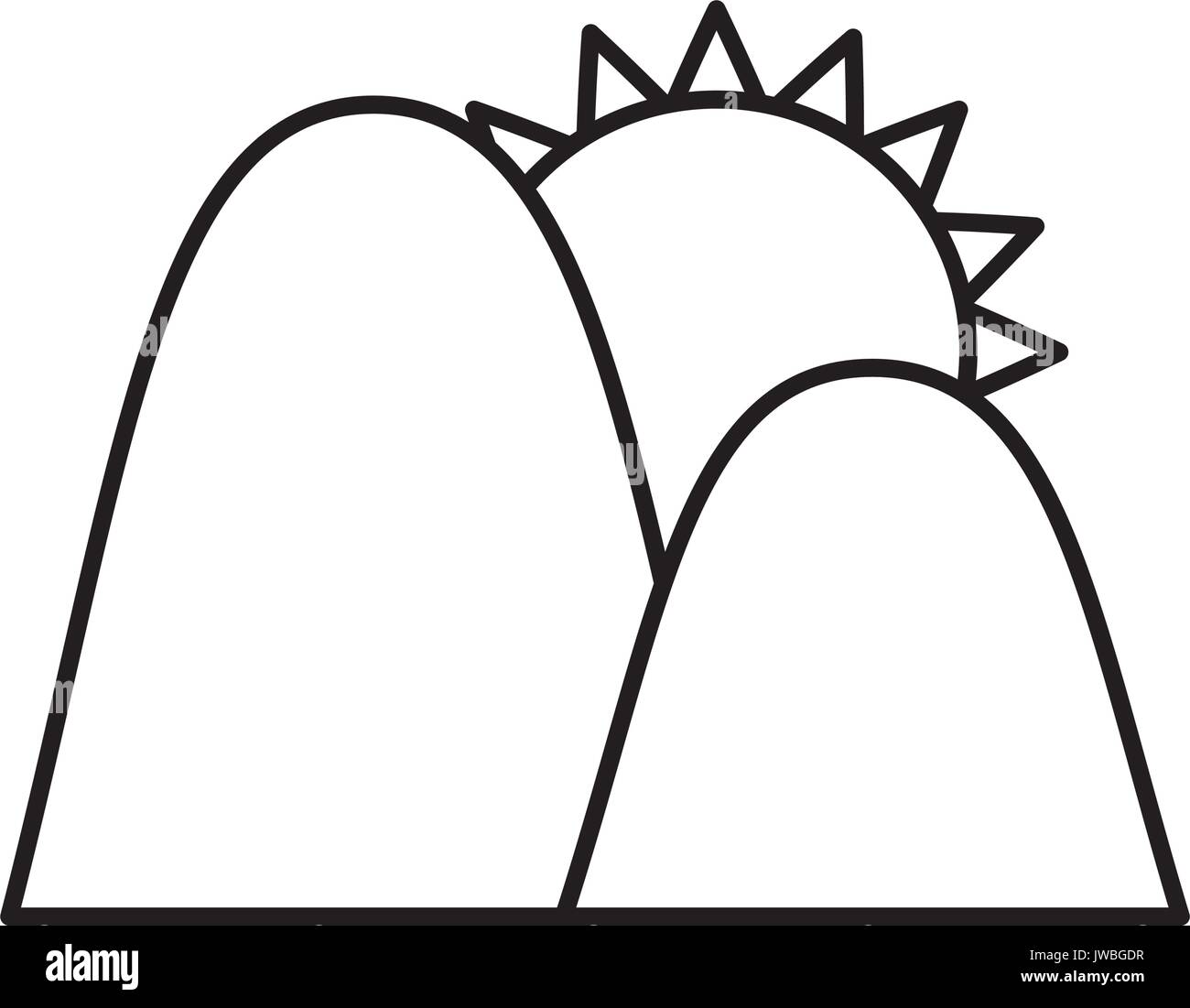 mountains and sun icon Stock Vector Image & Art - Alamy