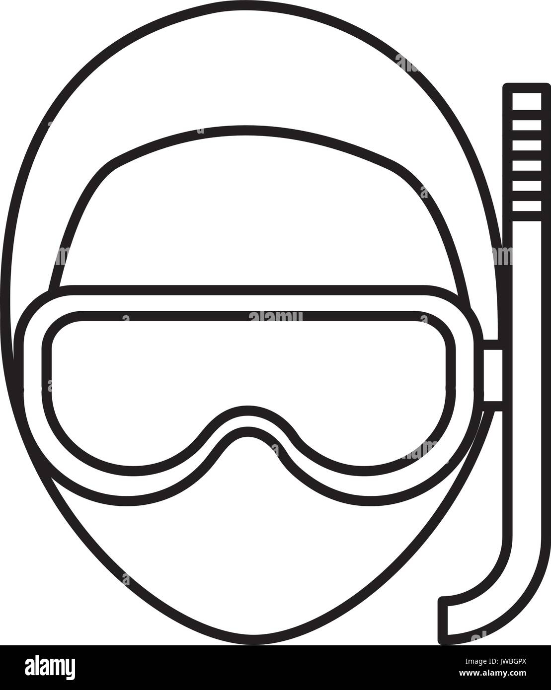 man with snorkel mask icon Stock Vector Image & Art - Alamy