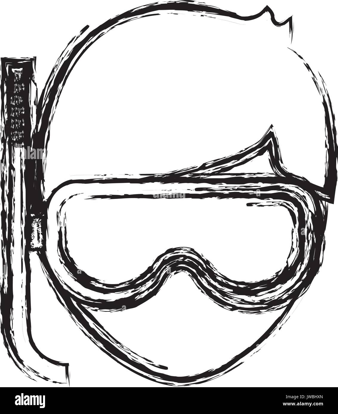 man with snorkel mask icon Stock Vector Image & Art - Alamy