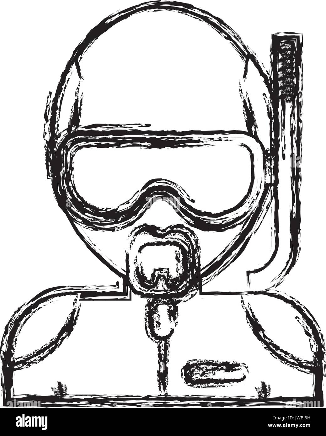 man with snorkel mask icon Stock Vector Image & Art - Alamy