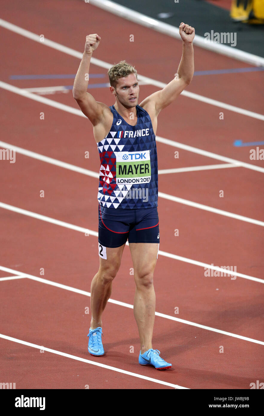 France S Kevin Mayer After Finishing Second In The Men S 400m Element Of The Decathlon During Day Eight Of The 2017 Iaaf World Championships At The London Stadium Stock Photo Alamy