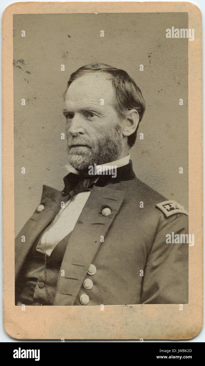 General William T. Sherman, Union Army - Civil War Photographs Stock Photo