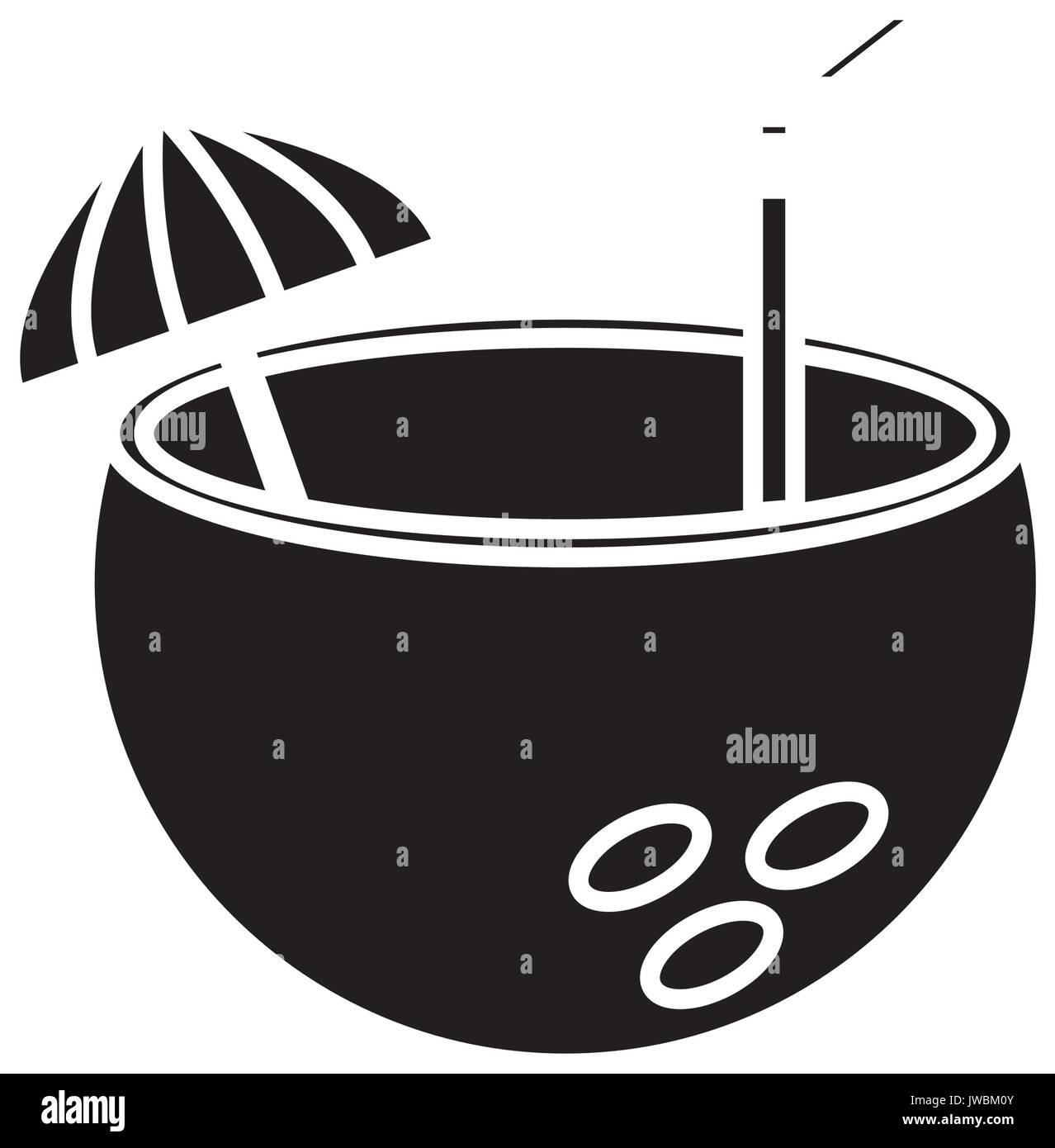 coconut cocktail icon Stock Vector Image & Art - Alamy