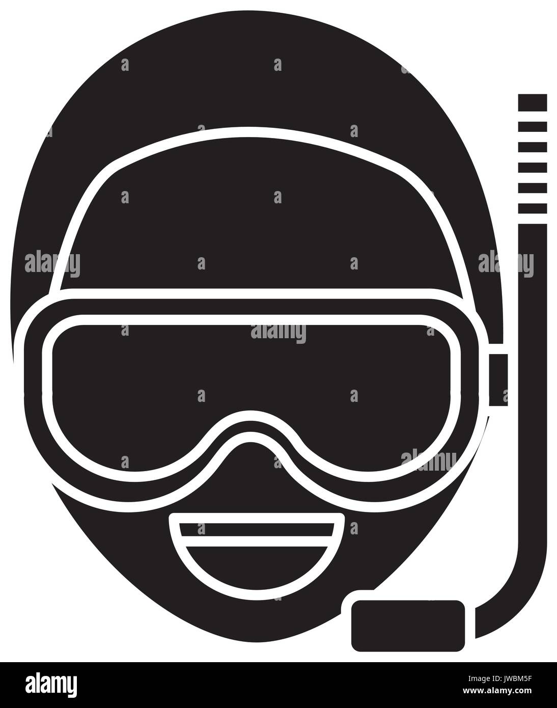 man with snorkel mask icon Stock Vector Image & Art - Alamy
