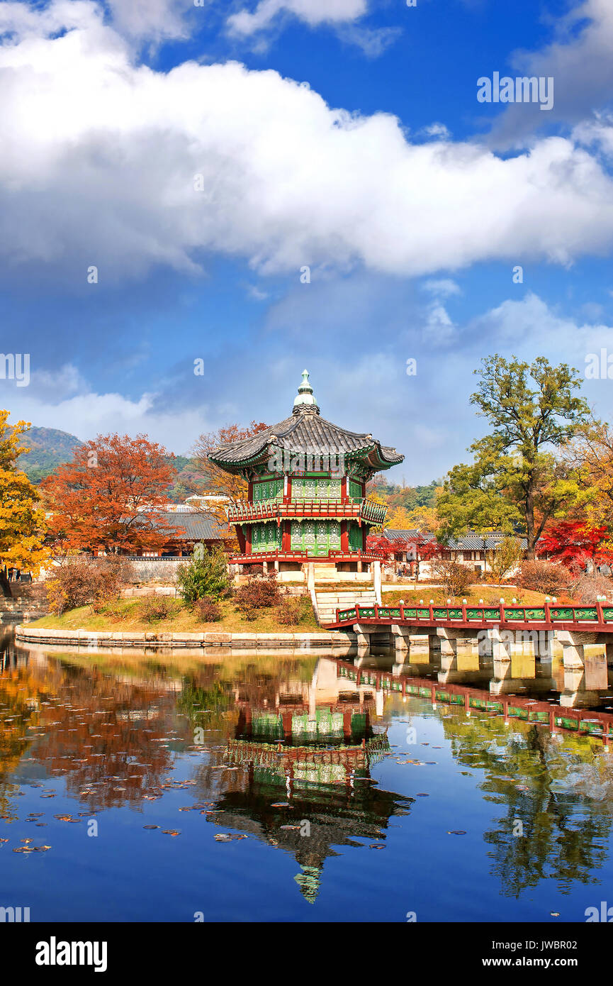 Gyeongbokgung Palace in autumn,South Korea. Stock Photo
