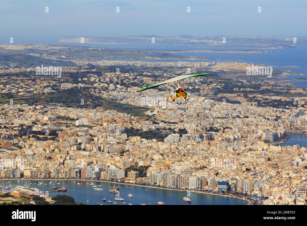 Aerial views of Floriana, Valletta, Malta Stock Photo
