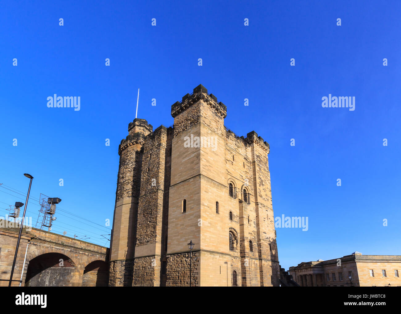 The Castle Keep of Newcastle Castle in NewcastleuponTyne, Northern England. The Castle Keep is