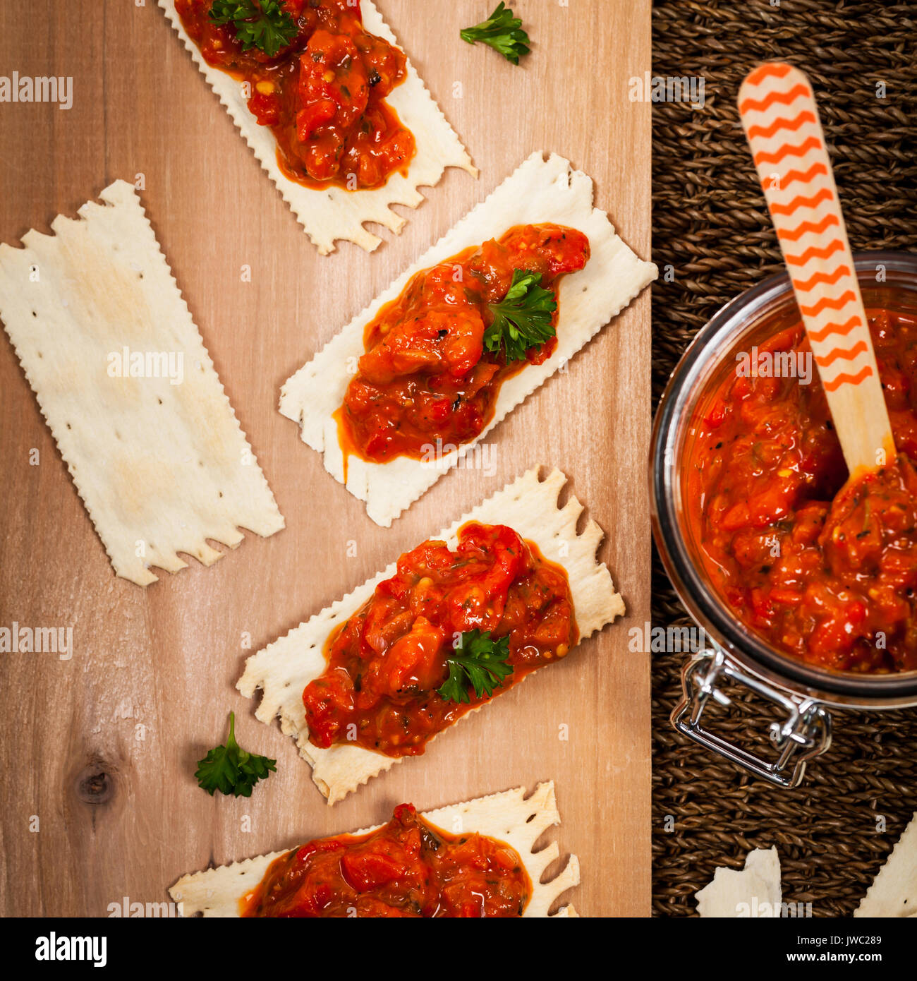 Roasted Eggplant and Zucchini Spread Stock Photo Alamy