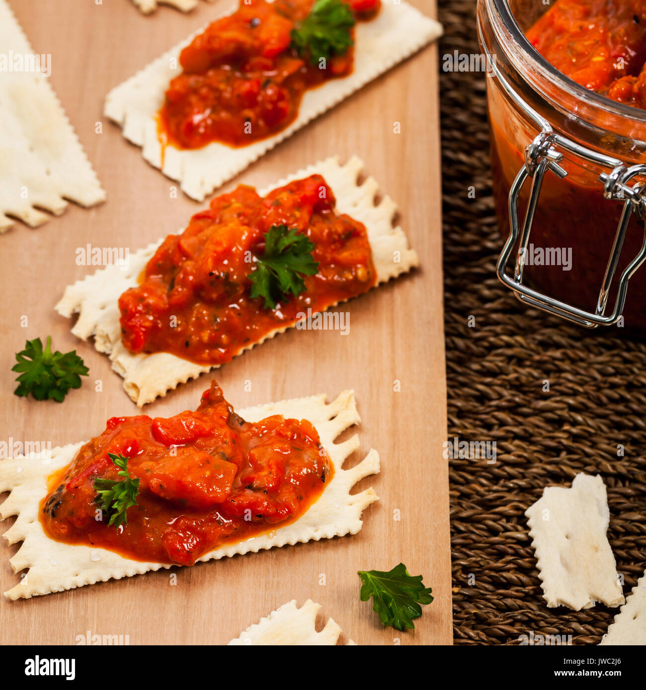 Roasted Eggplant and Zucchini Spread Stock Photo Alamy
