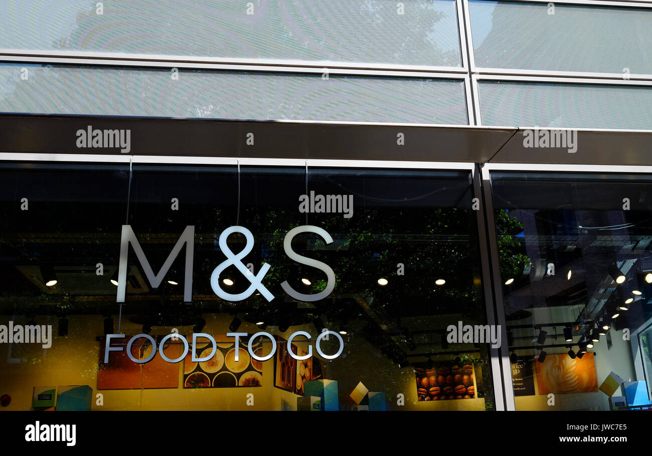 Marks and Spencer food to go store in London Stock Photo