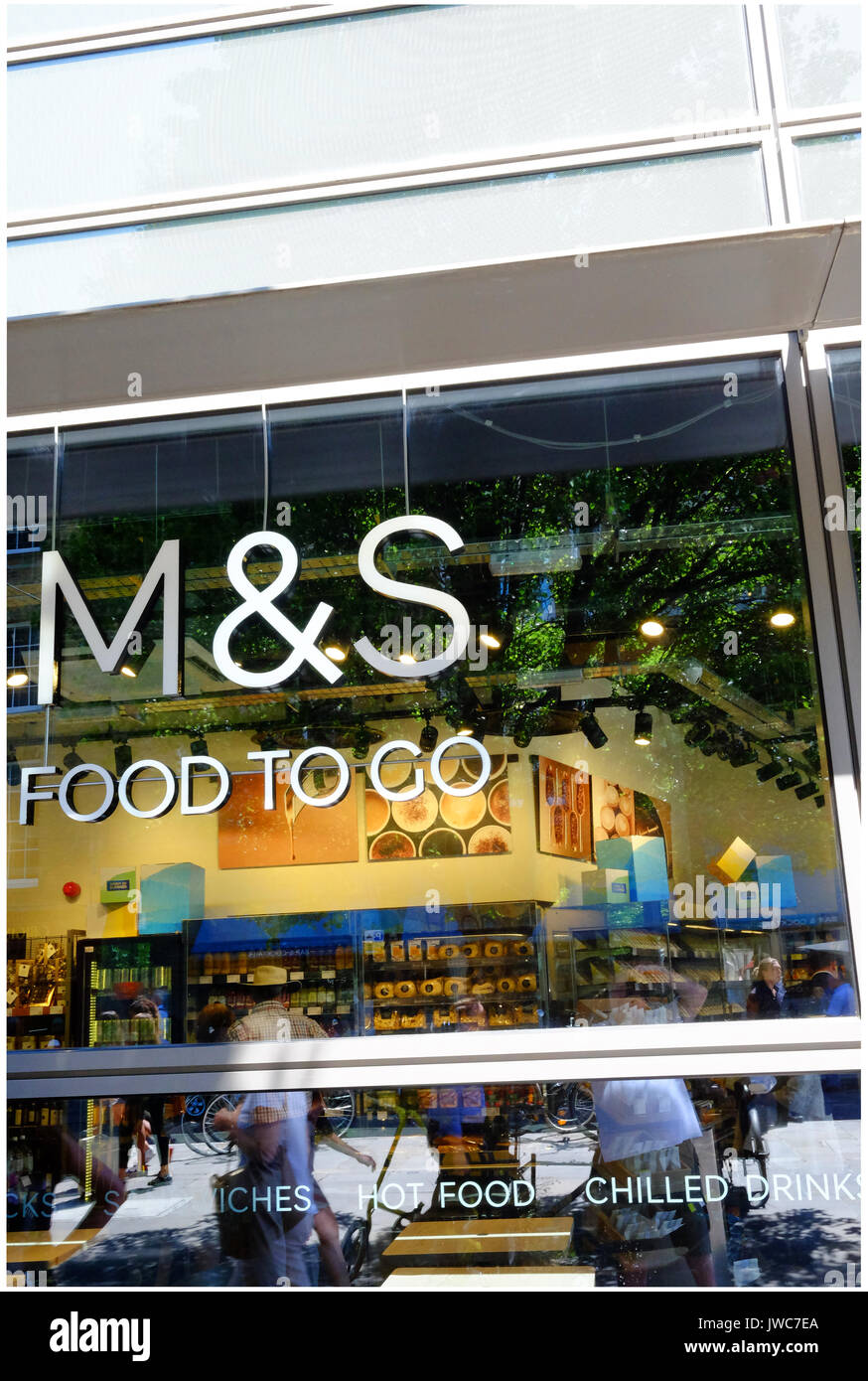 Marks and Spencer food to go store in London Stock Photo