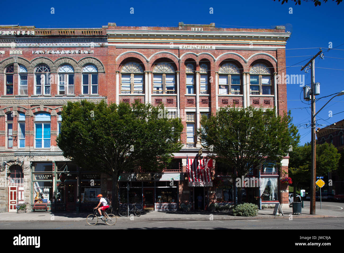 Captain Tibbals Building (1889), now Palace Hotel, Water Street, Port Townsend, State of Washington, USA, America Stock Photo