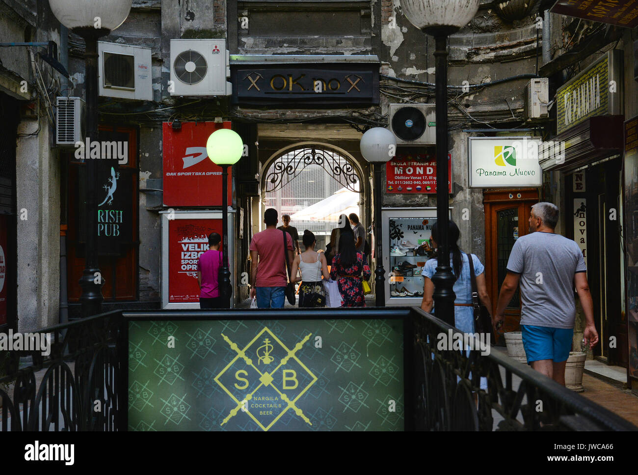 In the near of Knez Mihailova Street or Prince Michael Street, one of the  oldest street and famous tourists attraction of Belgrade Stock Photo - Alamy