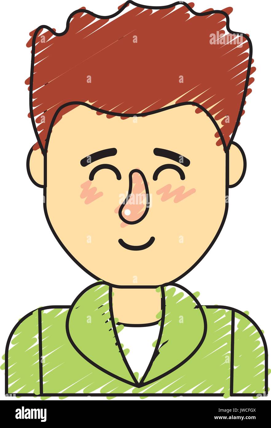 cute man with hairstyle design and shirt Stock Vector Image & Art - Alamy