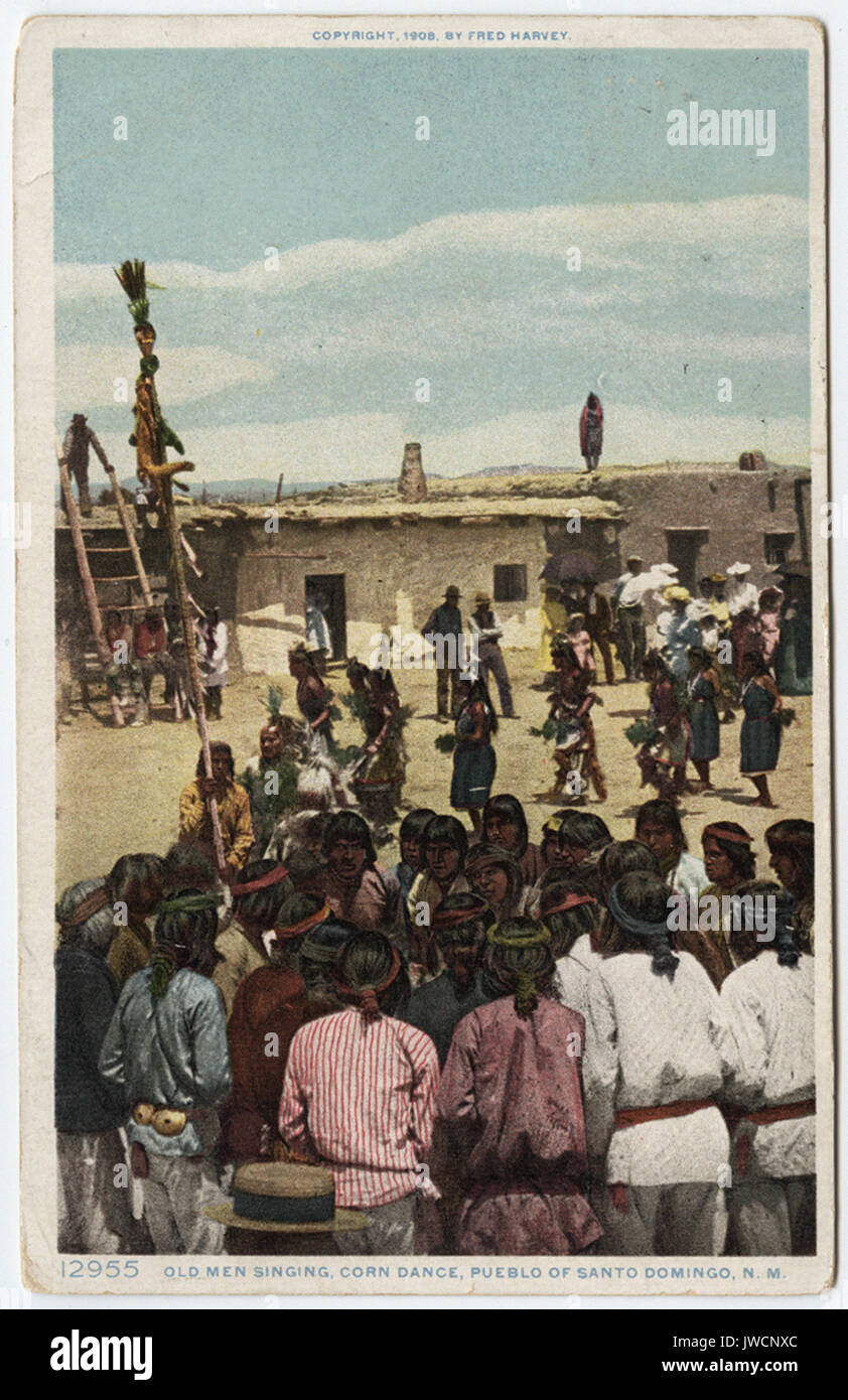 Old Men Singing, Corn Dance, Pueblo of Santo Domingo, N. M. American