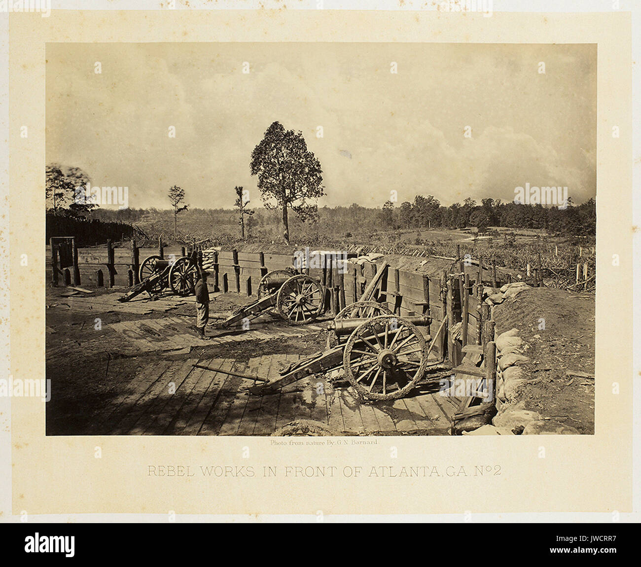 Rebel Works in Front of Atlanta, GA. No. 2 - Civil War Photographs Stock Photo