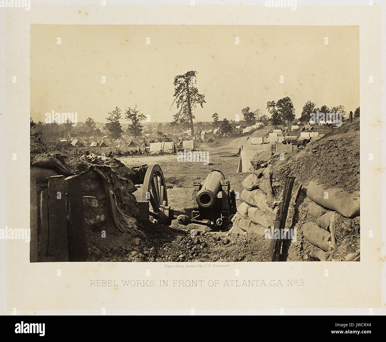 Rebel Works in Front of Atlanta, GA. No. 3 - Civil War Photographs Stock Photo
