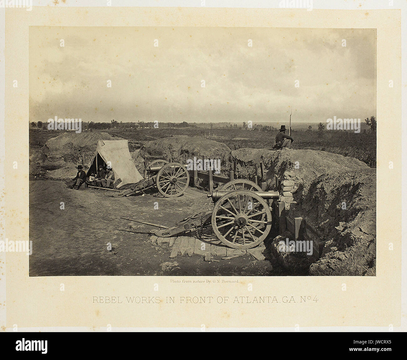 Rebel Works in Front of Atlanta, GA. No. 4 - Civil War Photographs Stock Photo