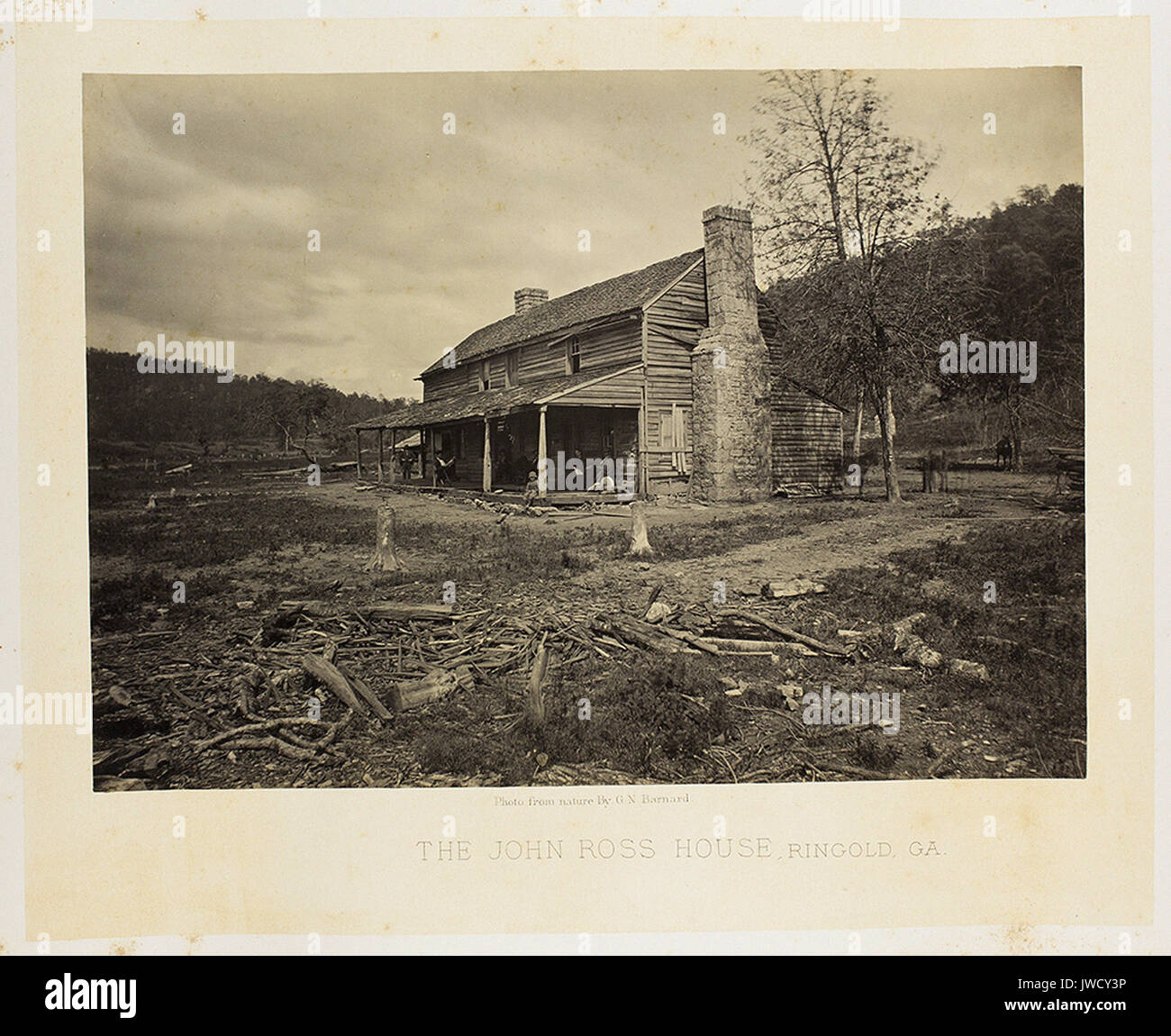 The John Ross House, Ringold, GA. sic - Civil War Photographs Stock Photo