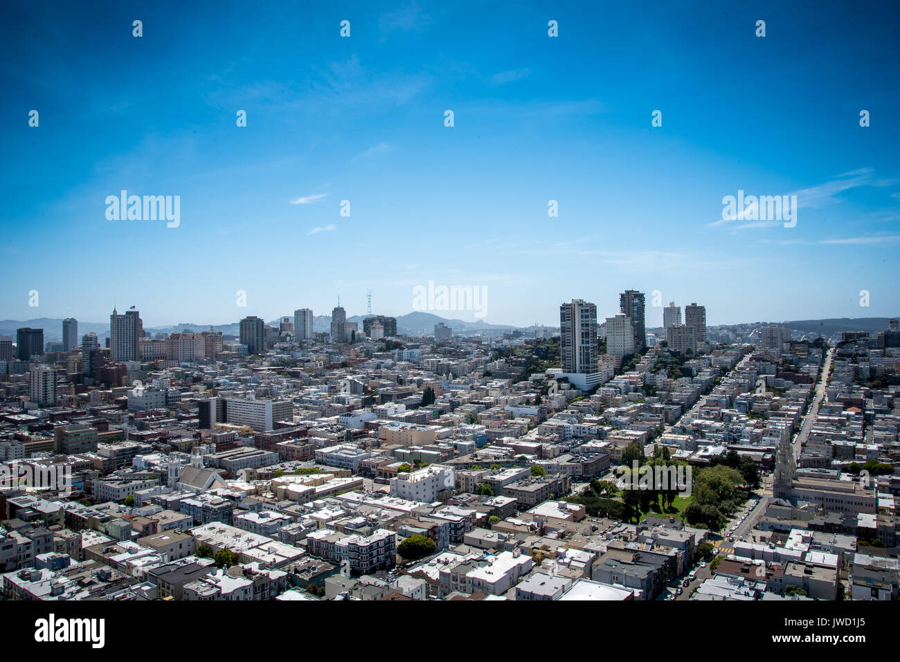 Aerial Landscape View of Bay Stock Photo