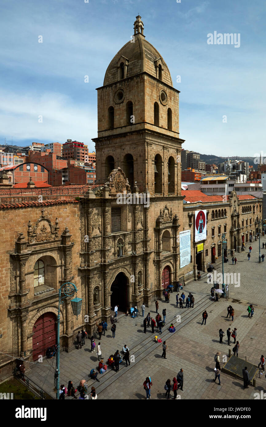 Basilica of San Francisco, Plaza Mayor, La Paz, Bolivia, South America Stock Photo