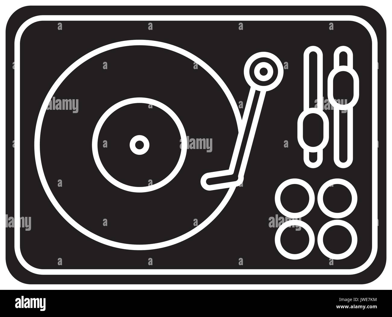 dj turntable icon Stock Vector Image & Art - Alamy