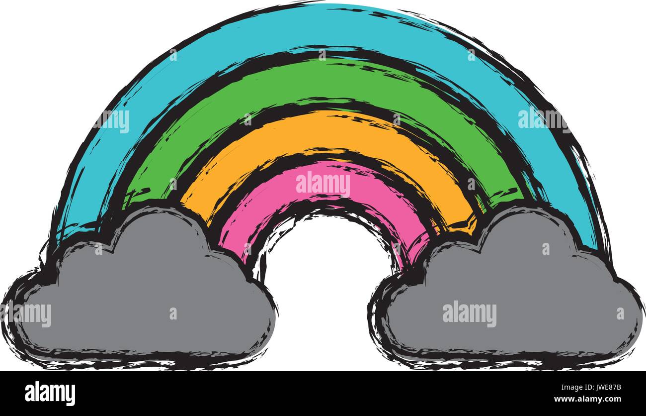 rainbow and clouds icon Stock Vector Image & Art - Alamy
