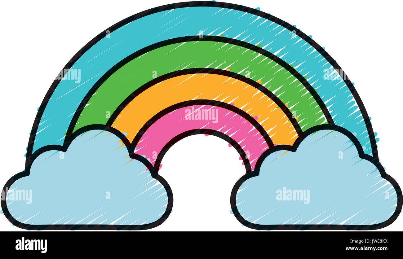 rainbow and clouds icon Stock Vector Image & Art - Alamy