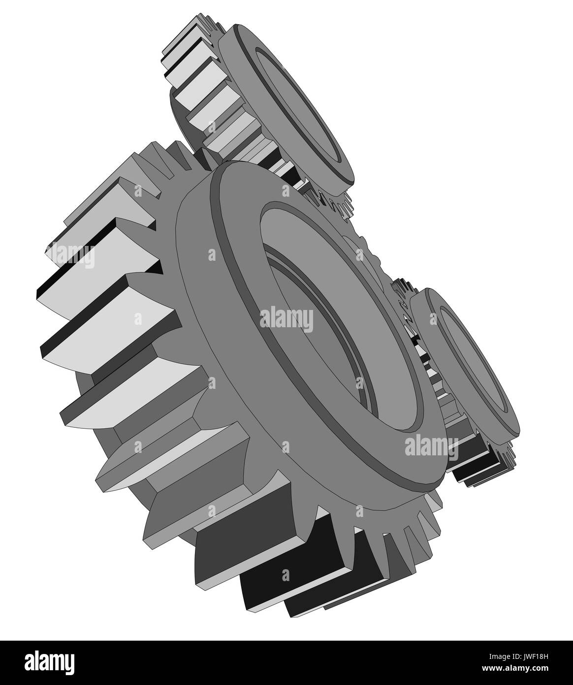 3d machine gears clock vector hi-res stock photography and images - Alamy