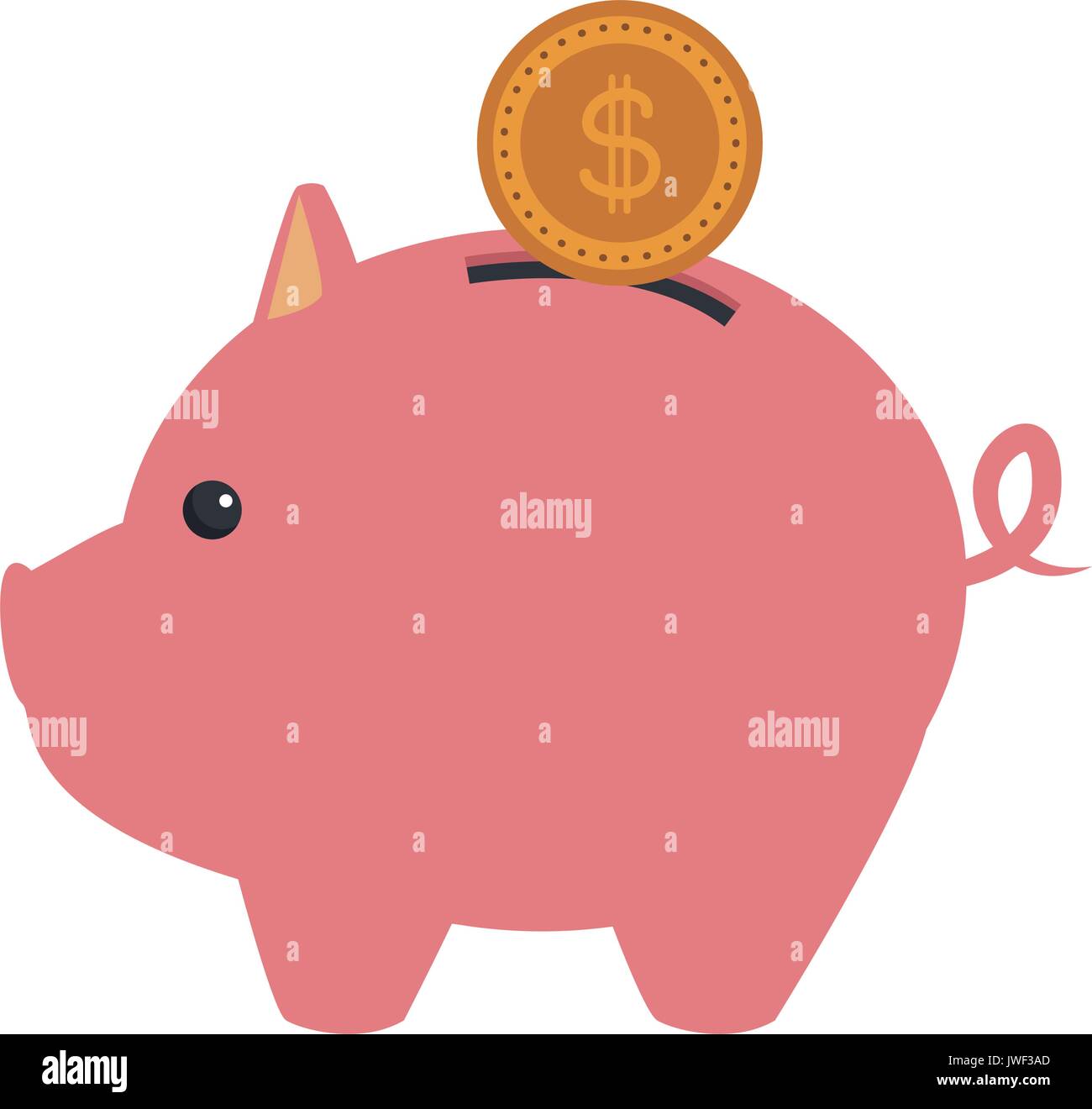 piggy bank with coin saving or accumulation of money investment ...