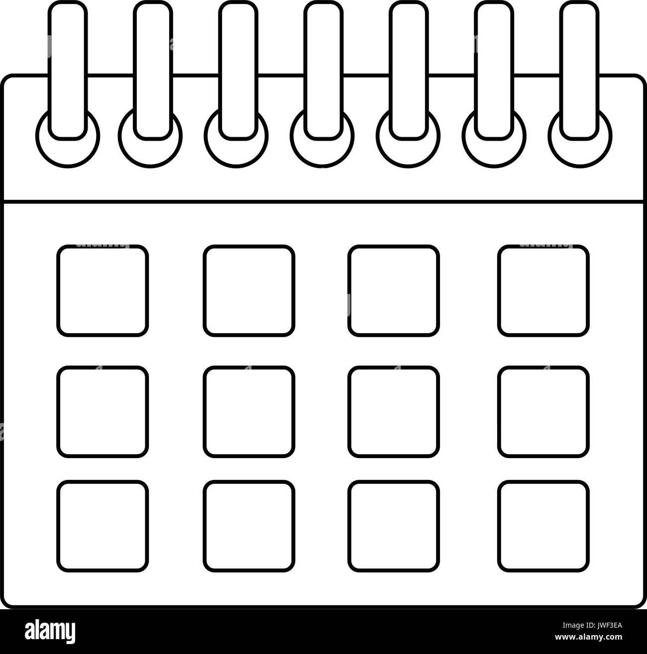 calendar planner template for week starts Stock Vector Image & Art - Alamy
