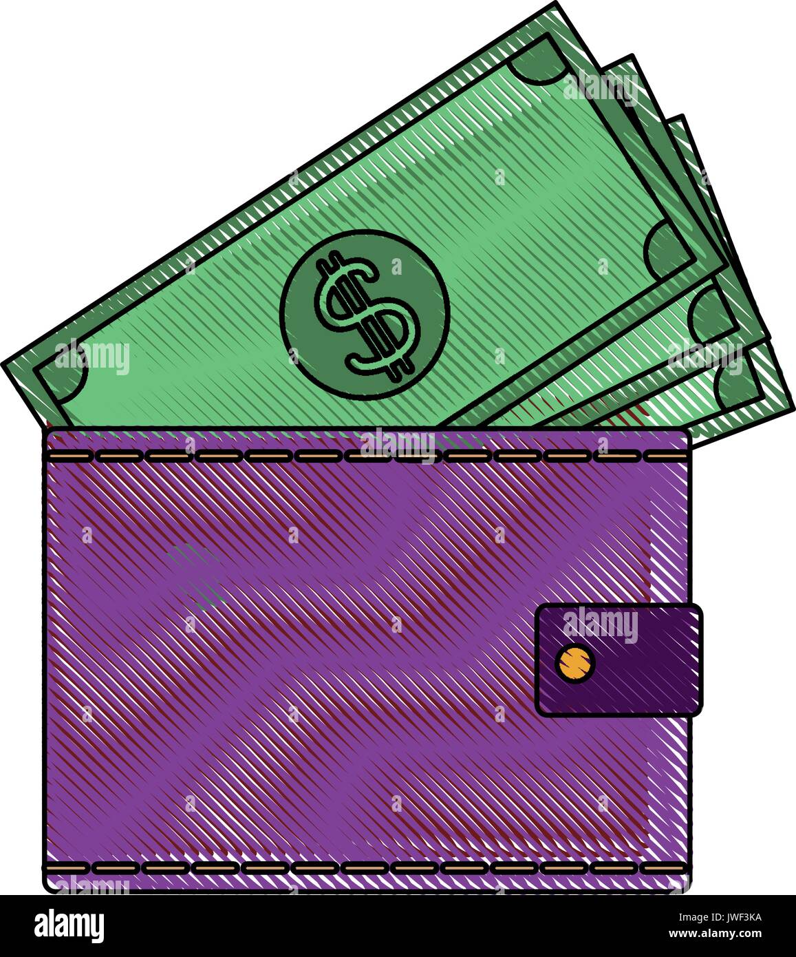 wallet money banknote pay bank concept Stock Vector Image & Art - Alamy