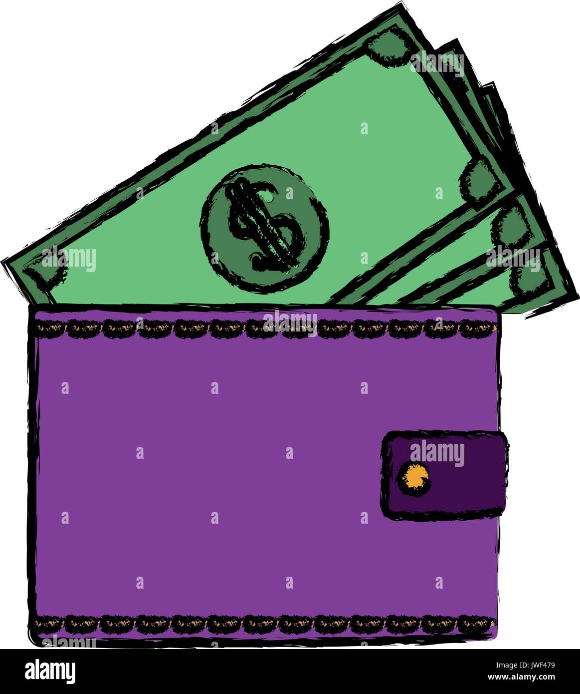 wallet money banknote pay bank concept Stock Vector Image & Art - Alamy