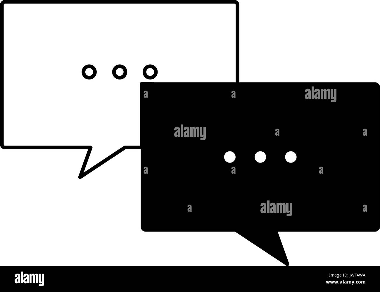 speech bubbles message chat communication talk vector illustration ...