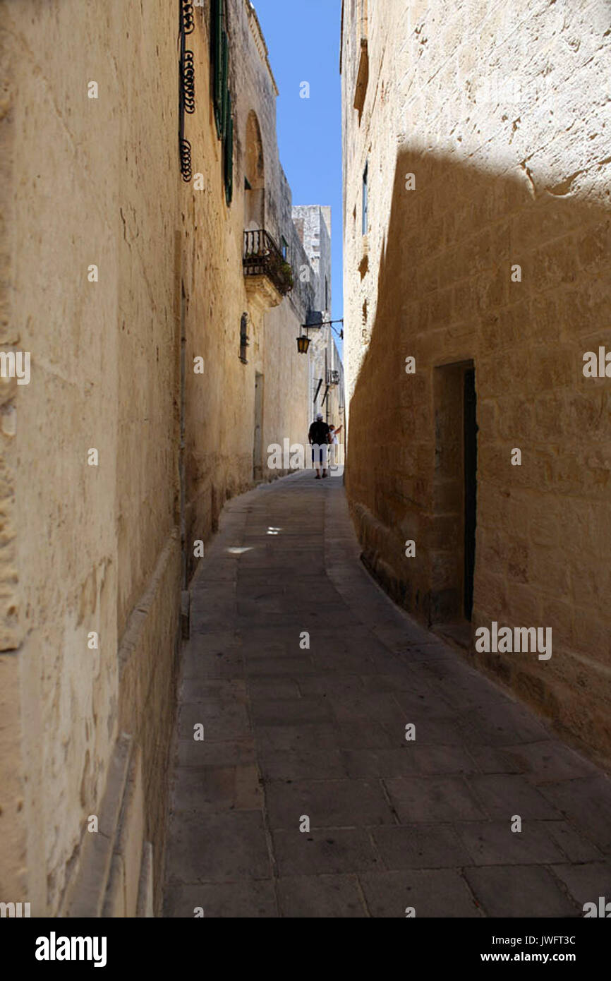 Mdina, Malta - The Silent City; fortified & walled; formerly the capital;   Mdina dates back to the 8th Century BC - yes, Before Christ! Stock Photo