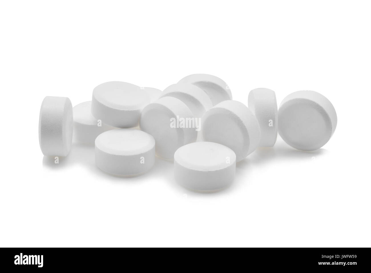 white pills isolated on white background Stock Photo Alamy