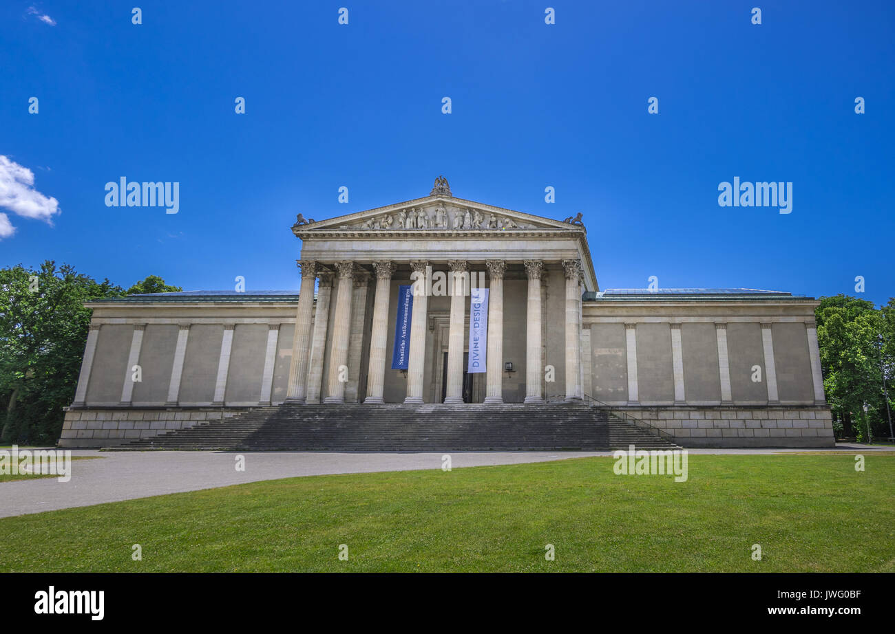 Glyptothek, staatliche Antikensammlung, Königsplatz in München, Oberbayern, Bayern, Deutschland, Europa Stock Photo