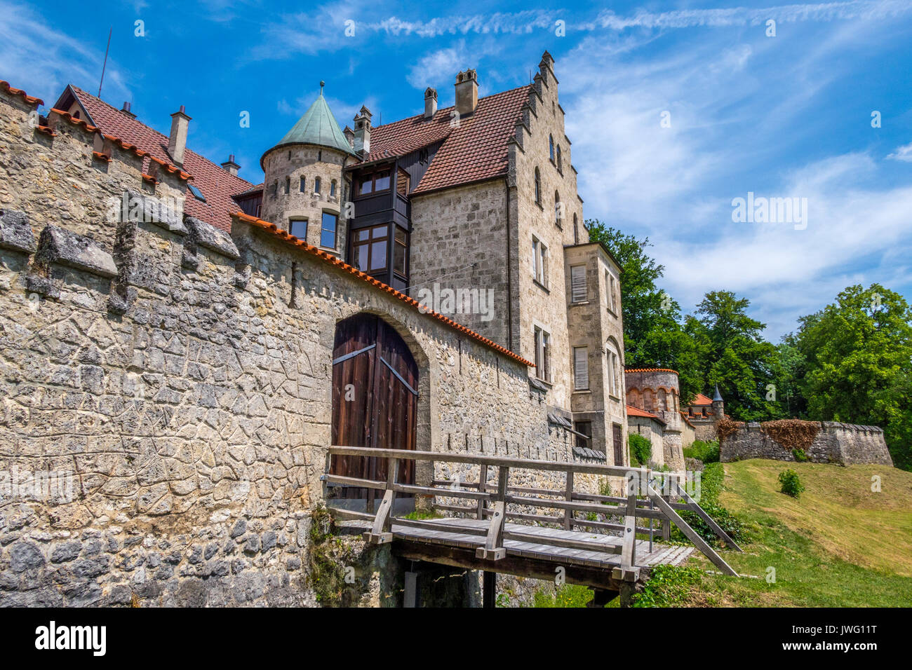 Schloss Lichtenstein, Honau, Baden-Württemberg, Deutschland, Europa Stock Photo