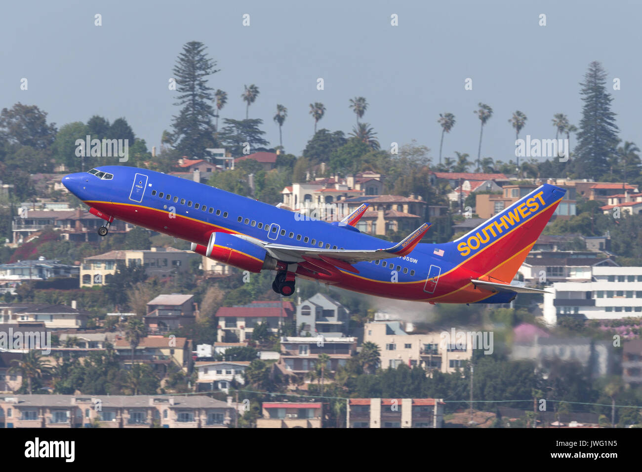 Southwest Airlines Boeing 7377H4 N795SW departing San Diego