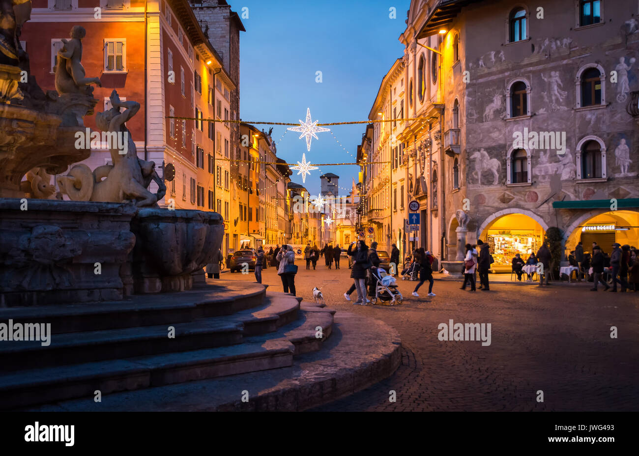 Christmas in Trento, a charming old town with the Christmas lights