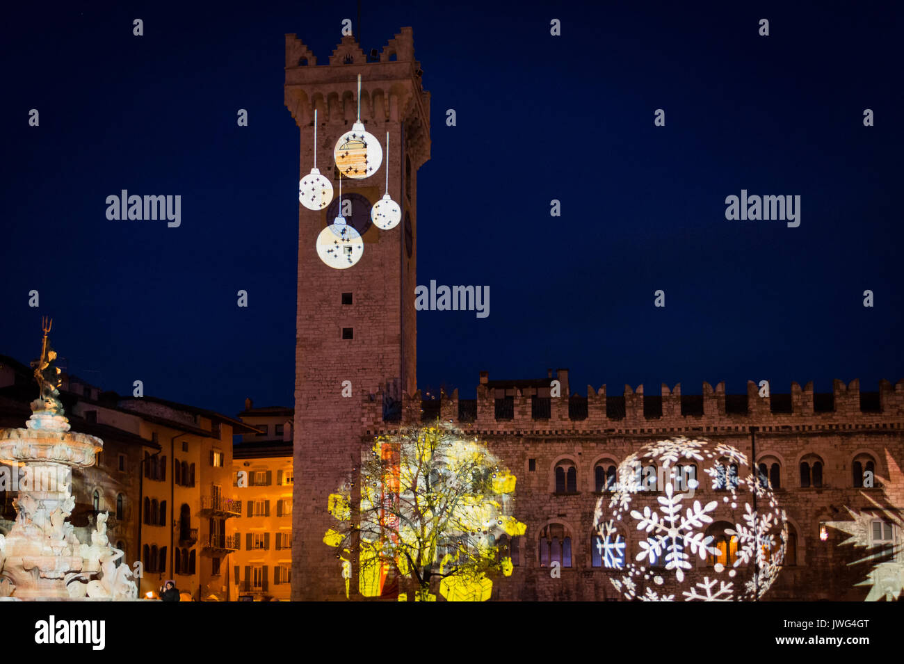Christmas in Trento, a charming old town with the Christmas lights