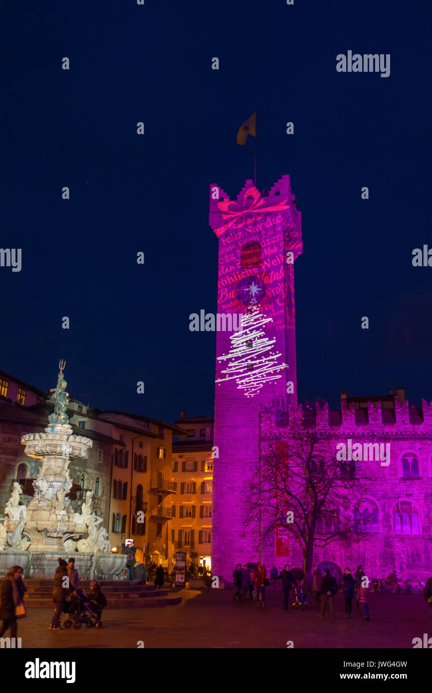 Christmas in Trento, a charming old town with the Christmas lights