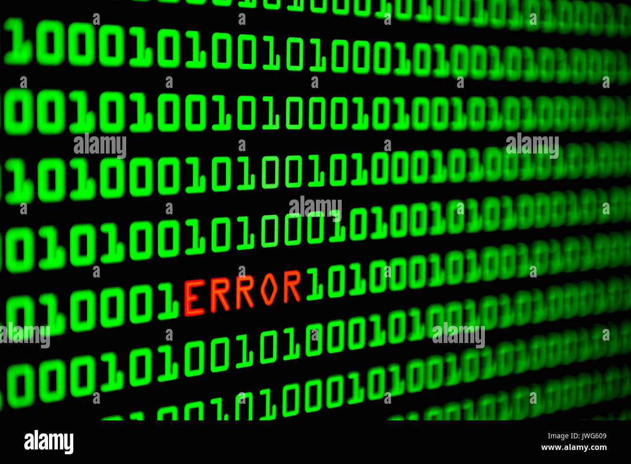 Close up of binary code infected by computer virus Stock Photo - Alamy