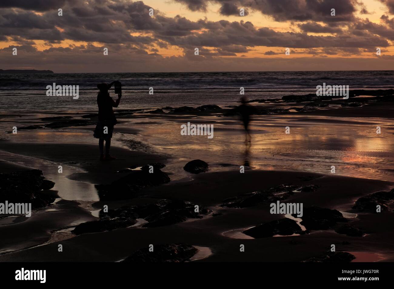 iPad photography on the beach Stock Photo