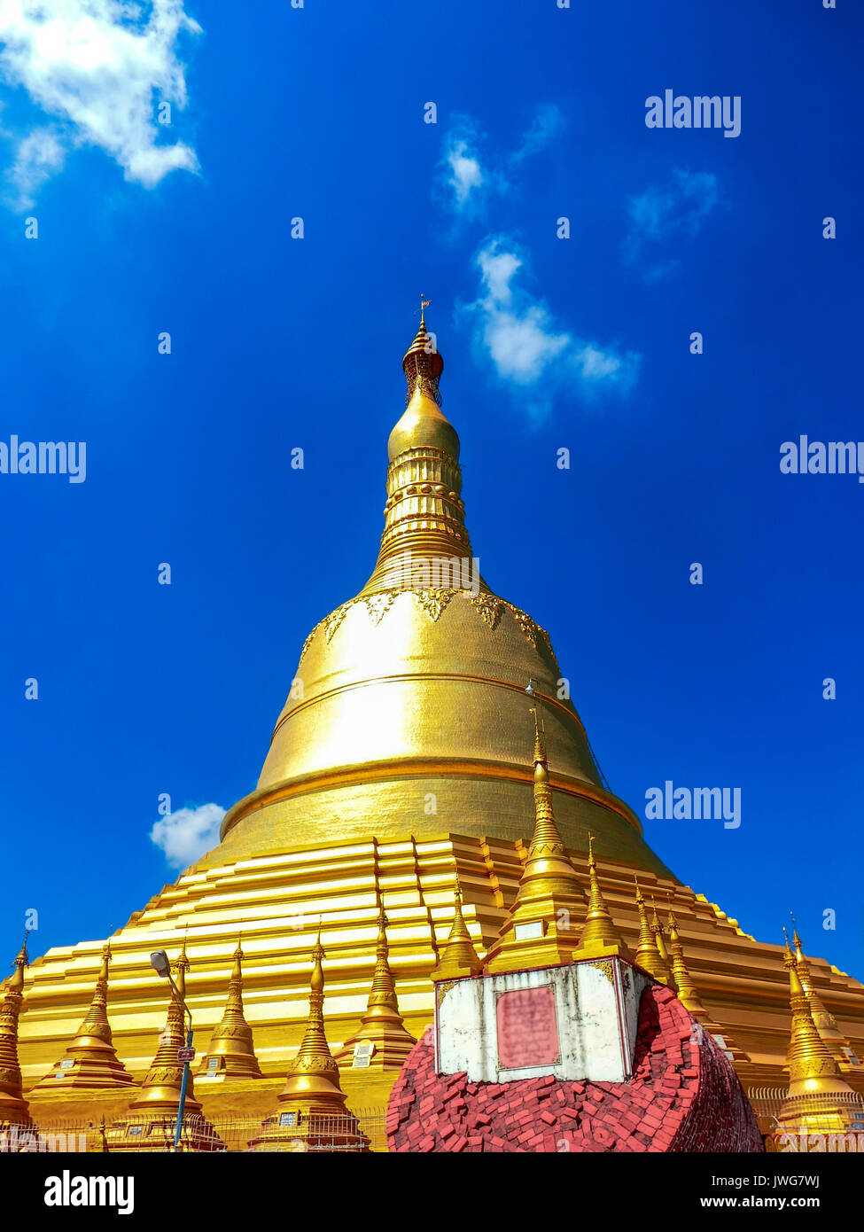 Shwemawdaw Pagoda in Myanmar. Stock Photo