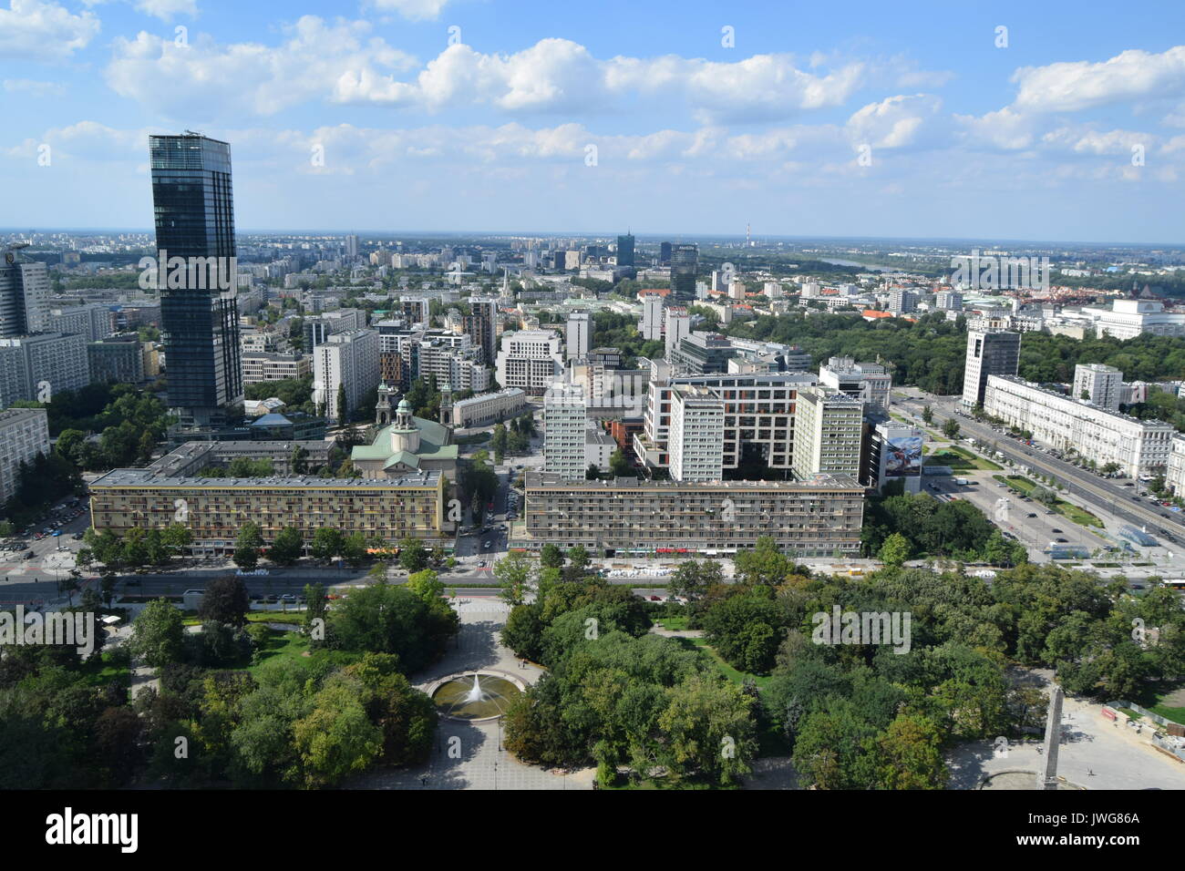 Warsaw City Skyline, Poland Stock Photo