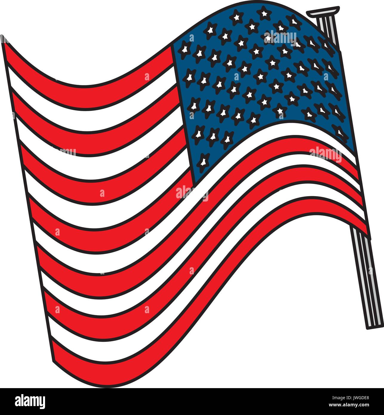 united states of america flag vector illustration design Stock Vector ...