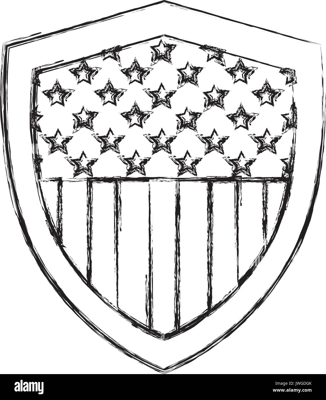 united states of america shield vector illustration design Stock Vector